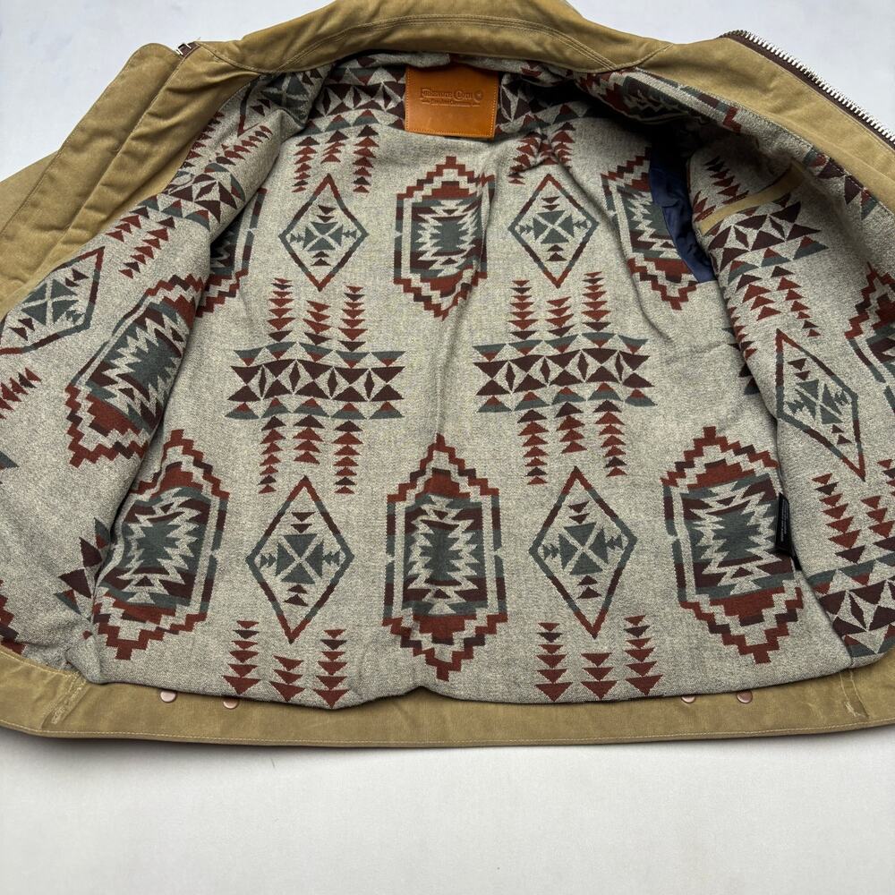 Rare Freenote Cloth RJ-2 Riders Waxed Jacket Aztec Lined Men's Small Workwear - Picture 4 of 14